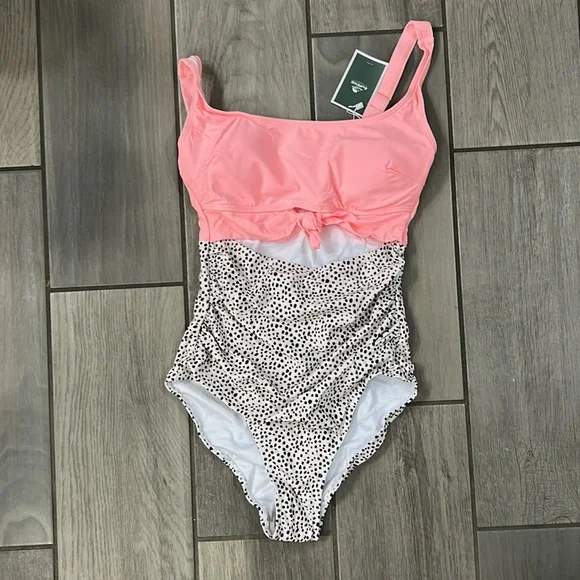 **Eomenie** One Piece Swimsuit Tummy Control Slimming Bathing Suit Cutout Large - Picture 4 of 6